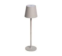 Idena 50153 - Lampe de table LED Touch, lampe de chevet à intensité variable avec USB-C, pour l'extérieur et l'intérieur, lampe de table réglable en hauteur, couleur grise