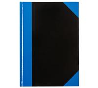 Idena 542900 - Cahier de brouillon A4, 96 pages, 70 g/m², ligné, couverture rigide, bleu/noir, 1 pièce
