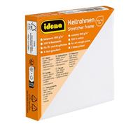 Idena 60009 - Cadre tendeur avec toile 100% coton, grammage 380 g/m², pour peinture à l'huile et acrylique, grand format 10 x 10 cm environ, blanc