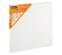 Idena 60031 - Cadre tendeur avec toile 100% coton, grammage 380 g/m², pour peinture à l'huile et acrylique, environ 30 x 30 cm grand format, blanc