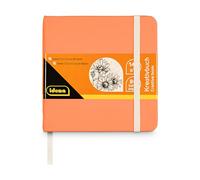 Idena 60073 - Carnet de croquis format carré 12,5 x 12,5 cm, carnet de dessin avec 80 pages blanches 140 g/m², pour artistes, étudiants & passionnés de peinture