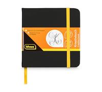 Idena 60075 - Papier calligraphie format carré 12,5 x 12,5 cm, carnet de notes avec 128 pages blanches 140 g/m², pour les amateurs de handlettering & d'écriture