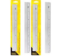 Idena 602122 - Alu - règle 30 cm, argent, 1 pièce (Lot de 2)