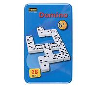 Idena 6050012 - Domino Double Six Game, Metal Box By Idena