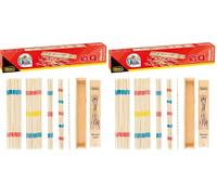 Idena 6060012 Mikado dans boîte en Bois, Multicolore (Lot de 2)