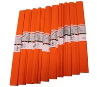 Idena 617135 Papier crépon Rouge orangé 50 x 250 cm Lot de 10 rouleaux (Import Allemagne)