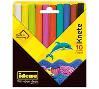 Idena 619064 - Pâte à modeler, couleurs vives, 10 bâtons dans étui carton