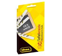 Idena Craies pour tableau noir 621721 – boîte pliante, 12 bâtons, blanc