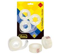 Idena 630079 - Film adhésif 33 m x 19 mm, 3 pièces avec 1 dérouleur