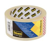 Idena 631033 - Ruban adhésif transparent, 50 mm x 66 m, 1 rouleau de ruban adhésif silencieux pour colis, idéal pour les déménagements et les expéditions