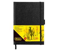 Idena 63143 - Carnet de croquis , A5, vierge, 80 feuilles, 110 g/m², couverture rigide en noir, 1 pièce