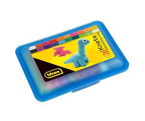 Idena 68125 - Boîte à pâte à Modeler avec 20 Barres de pâte à Modeler colorée, dans Une boîte de Rangement Bleue, Jeu pour Enfants