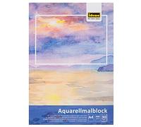 Idena 68162 - Bloc Aquarelle A4 avec 30 Feuilles de Papier crème épais de 300g/qm, Bloc à Dessin pour Aquarelle & Peinture à l'eau