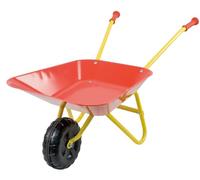 Idena 7131707 - Brouette en métal pour enfants à partir de 24 mois en rouge et jaune, environ 78 x 40 x 38 cm, idéal pour le jardin et le bac à sable