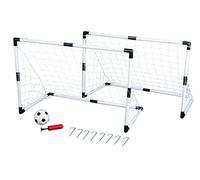 Idena 7370007-Mini-Cage de But de 2 Cages, 1 Ballon et 1 Pompe Bleu env. 90 x 60 x 50 cm
