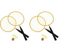 Idena 7408408 - Shuttlecock Junior Set avec 2 Raquettes et Une Balle, Jeu de Balle pour Enfants et Adultes, idéal en été pour Le Jardin, Le Parc ou la Plage (Lot de 2)