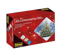 Idena 8325058 - Guirlande lumineuse avec 80 LEDs en blanc chaud, avec fonction minuterie 8 heures et transformateur, pour usage intérieur et extérieur, pour les fêtes, Noël, décoration, mariage