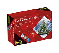 Idena 8325059 - Guirlande lumineuse LED avec 80 LEDs en couleur, avec fonction minuterie 8 heures et transformateur, pour usage intérieur et extérieur, pour les fêtes, Noël, décoration, mariage