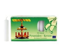 Idena 8530316 50 Cire de Bougie Pyramide, Blanc, 14 x 70 mm, 7 x 14,6 x 7,8 cm