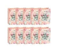 Idena 90060 - Pochette cadeau Happy Birthday, 10 pièces, Cadeaux, Pochette cadeau, Anniversaire