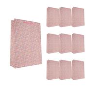Idena 90229 - Sacs cadeaux fleurs, 10 pièces, sacs cadeaux de 25 x 34,5 x 8,5 cm, sacs en papier rose avec fleurs multicolores