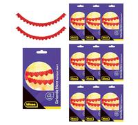 Idena 90253 - Guirlandes en Forme de Coeur, Longueur env. 2 m, 10 x 2 guirlandes en Papier avec des Coeurs Rouges, décoration pour la Saint-Valentin