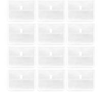 Idena 90260 - Pochettes porte-documents A4 en plastique, 12 pièces, pochettes de tri transparentes avec fermeture à scratch et 4 perforations, env. 31 x 23,7 cm