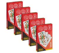 Idena 90271 - Jeu de skat avec Feuille française, 5 pièces de 32 Cartes chacune, pour 3-4 Joueurs à partir de 12 Ans, Format des Cartes env. 5,9 x 9,1 cm