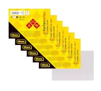 Idena 90359 - Fiches A6, 600 pièces quadrillées, fiches d'apprentissage en papier 180 g/m² FSC-Mix en blanc, pour l'école et le bureau