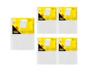 Idena 90370-50 pochettes transparentes A4 cristal, pochettes plastique 120µ qualité Premium, indélébiles, transparentes avec perforation universelle