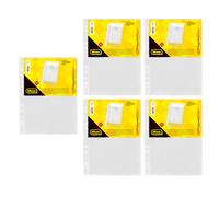 Idena 90372-50 pcs. Pochettes transparentes A4 grainées, pochettes de prospection en plastique 60µ, indélébiles, films transparents avec perforation universelle