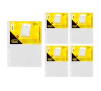 Idena 90373-50 pochettes transparentes A4 cristal, pochettes prospectus en plastique 60µ, indélébiles, films transparents avec perforation universelle