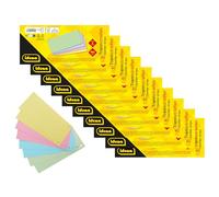Idena 90374 - Intercalaires, 400 pièces perforées, répertoire en papier 180 g/m² FSC-Mix en 4 couleurs, pour l'école et le bureau