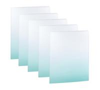 Idena 90384 - Livret de présentation A4, 5 pièces avec 20 pochettes transparentes chacune, dossier de présentation en plastique blanc-pétrole, dossier pour bulletins, documents etc.