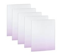 Idena 90385 - Livret de présentation A4, 5 pièces avec 20 pochettes transparentes chacune, dossier de présentation en plastique blanc-violet, dossier pour bulletins de notes, documents etc.
