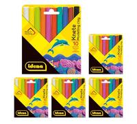 Idena 90386 - Set de pâte à Modeler avec 50 bâtons en 10 Couleurs, 5 étuis en Carton avec 10 bâtons de chacun, Un Plaisir de Modeler Amusant pour Les Enfants