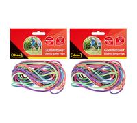 Idena 90390 - Gummitwist, 2 pièces, Chaque Corde de 4,5 m de Long dans Les Couleurs de l'arc-en-Ciel, Jeu de Saut pour Enfants à partir de 5 Ans