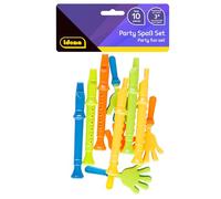 Idena- Lot de 10 Articles, 4 tapettes à Main et 6 flûtes, dans des Couleurs Tendance Assorties, 40443