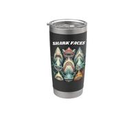 Identification des visages des requins Gobelet isotherme en acier inoxydable double paroi