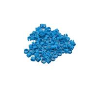 Identifier les bagues de pigeon voyageur, les fournitures de dressage, le numéro de patte, les bagues d'oiseau, le diamètre intérieur 8 mm,Bleu ciel,100 pièces