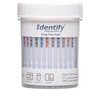 Identify Diagnostics ID-CP12-BUP Lot de 50 gobelets de test de drogue à 12 panneaux avec BUP - Test instantané pour 12 médicaments différents THC50, COC, OXY, MDMA, BUP, MOP, AMP, BAR, BZO, MET, MTD