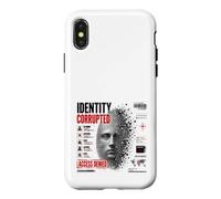 Identité Corrupted Cyber Glitch Fingerprint Dystopian Art Coque pour iPhone X/XS