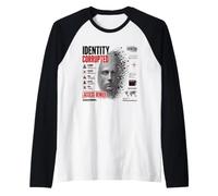 Identité Corrupted Cyber Glitch Fingerprint Dystopian Art Manche Raglan