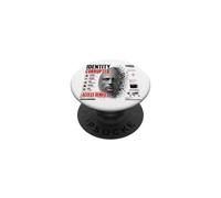 Identité Corrupted Cyber Glitch Fingerprint Dystopian Art PopSockets PopGrip Adhésif