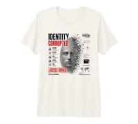 Identité Corrupted Cyber Glitch Fingerprint Dystopian Art T-Shirt Haut de Gamme