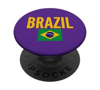 Identité Nationale du Drapeau du Brésil PopSockets PopGrip Adhésif