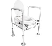 Identités, Accoudoirs de Toilettes, Bermudes, Sécurise WC, Structure Aluminium, Evite les Chutes, Hauteur et Largeur Ajustables, Larges Ventouses Antidérapantes, Poids Max 125 kg