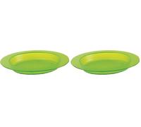 identités - Assiette à rebord ergonomique blanche (Lot de 2)