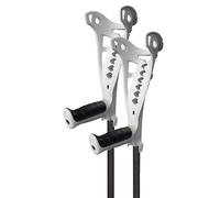 Identités, Béquilles Ultra-Légères en Aluminium SafeWalk, Fabrication Française, Hauteur Réglable, Embout Amortissant, Système d’Accroche Auto-portant, Blanc
