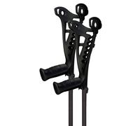 Identités, Béquilles Ultra-Légères en Aluminium SafeWalk, Fabrication Française, Hauteur Réglable, Embout Amortissant, Système d’Accroche Auto-portant, Noir